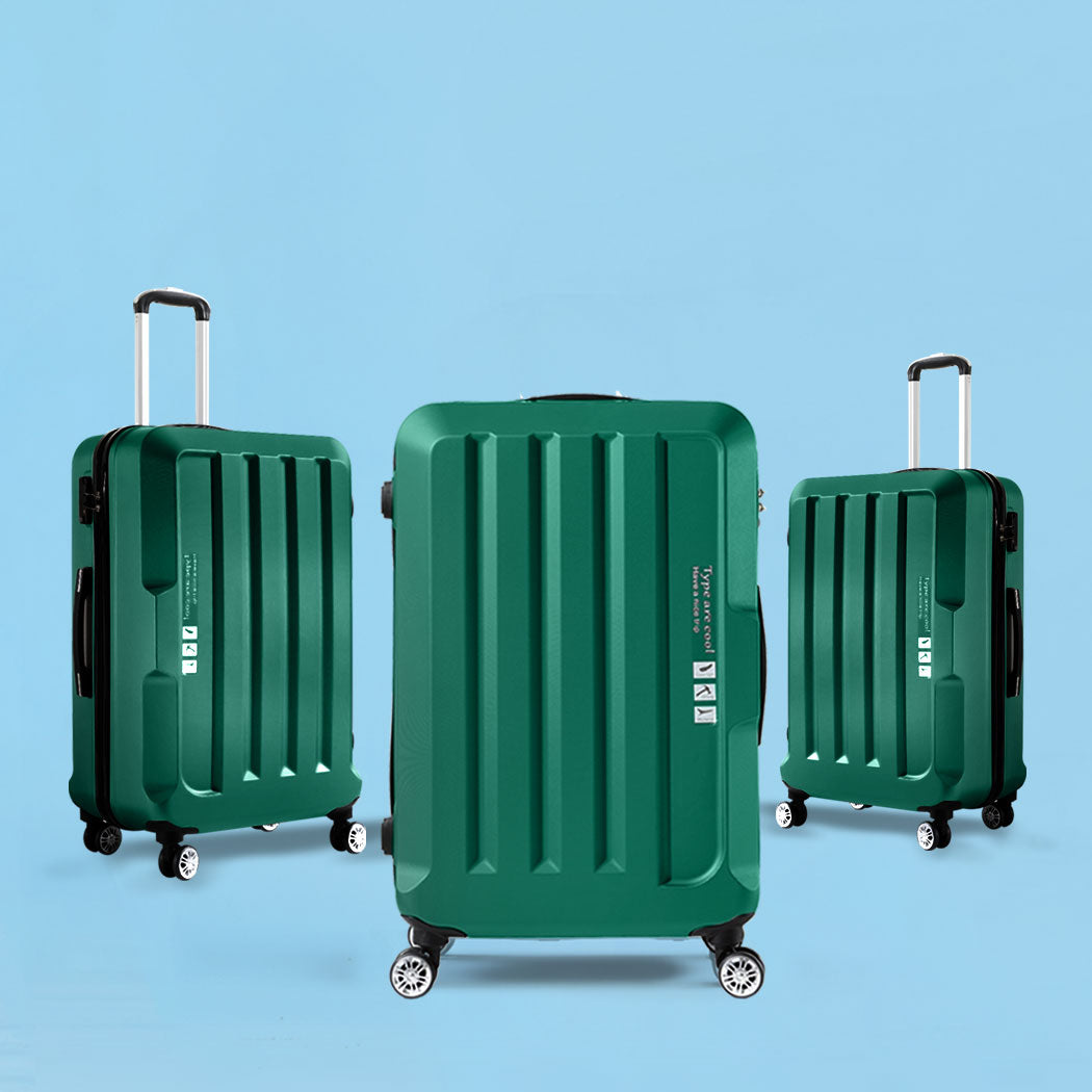 Slimbridge 20"24"28" 3PC Luggage Sets Green-1954802804241600519