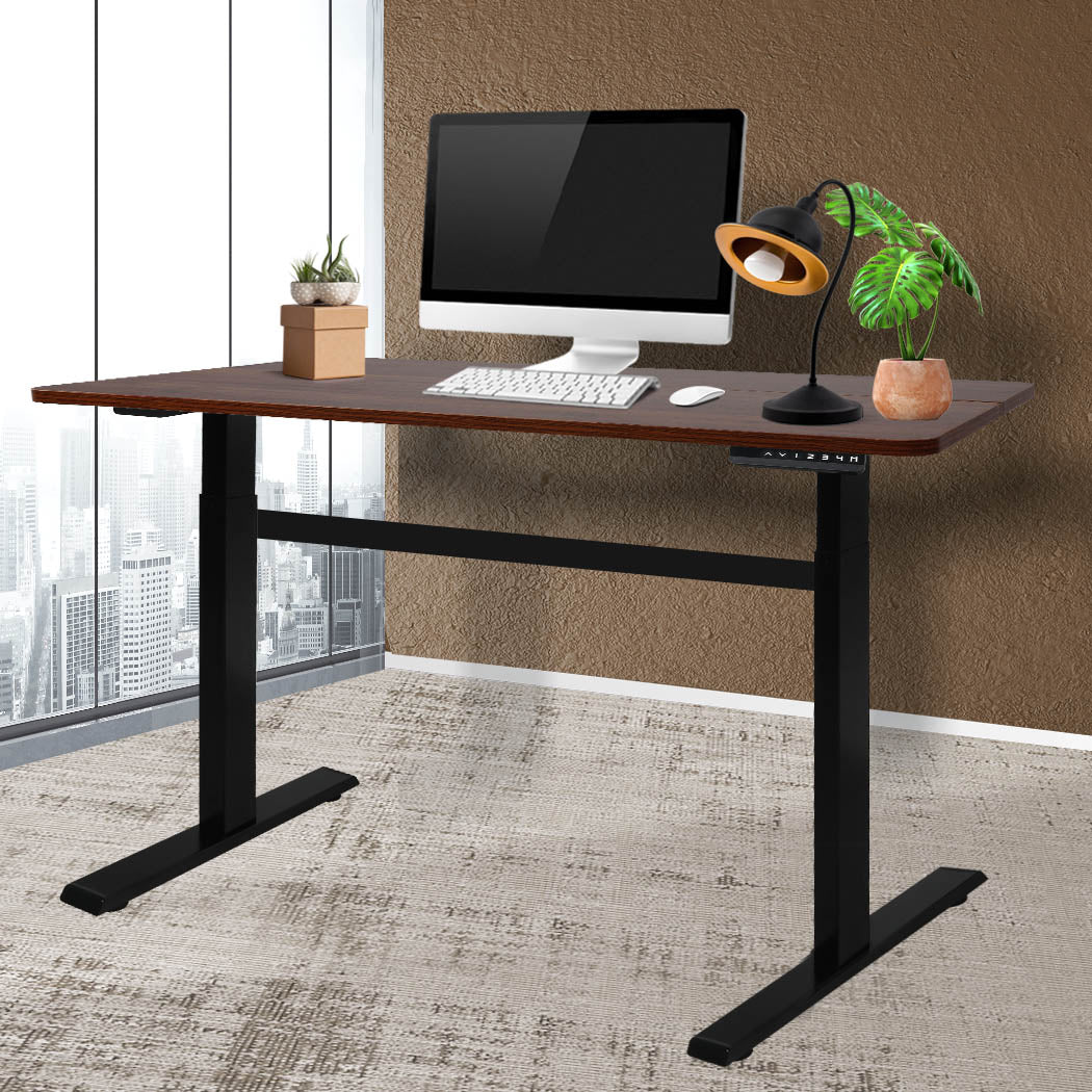 Levede Standing Desk Motorised Height Wooden-1919892936930234375