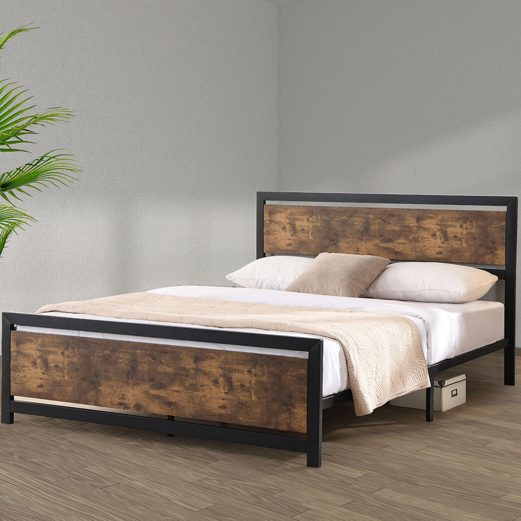 Levede Metal Bed Frame Mattress Base Double-1910113211429031942