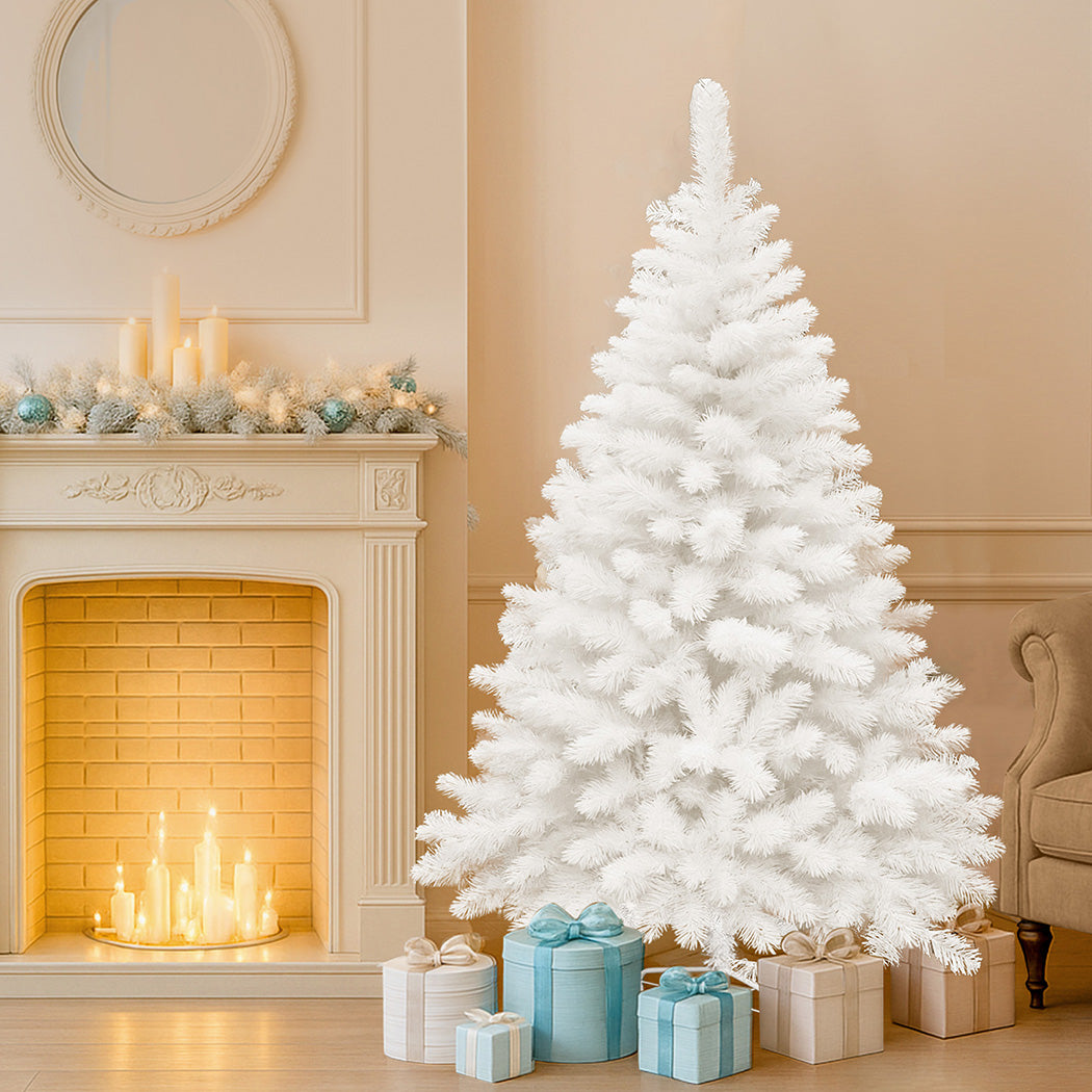 Santaco 1.5M 380 Tips White Christmas Tree-1973193578767323143