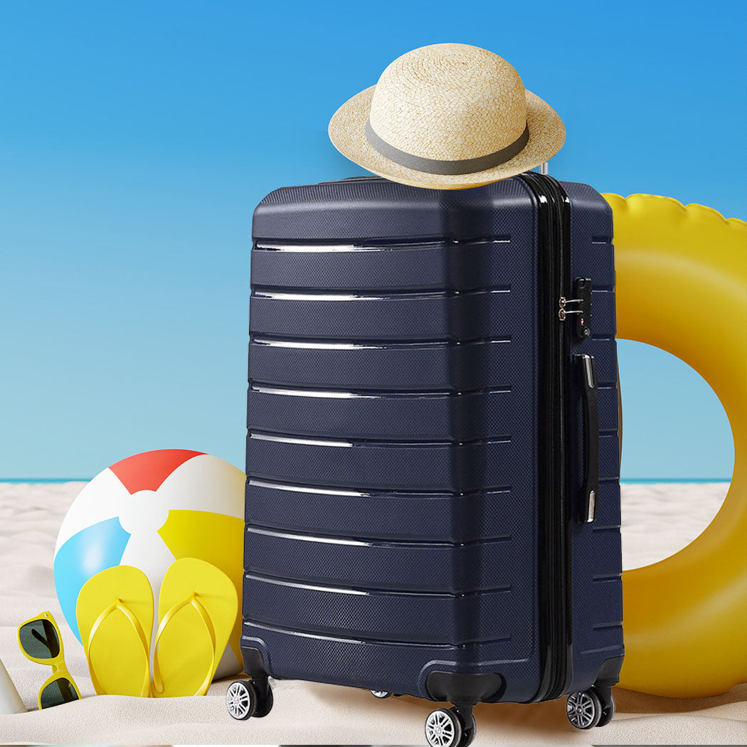 28" Travel Luggage Carry On Expandable Navy-1919892860510015495