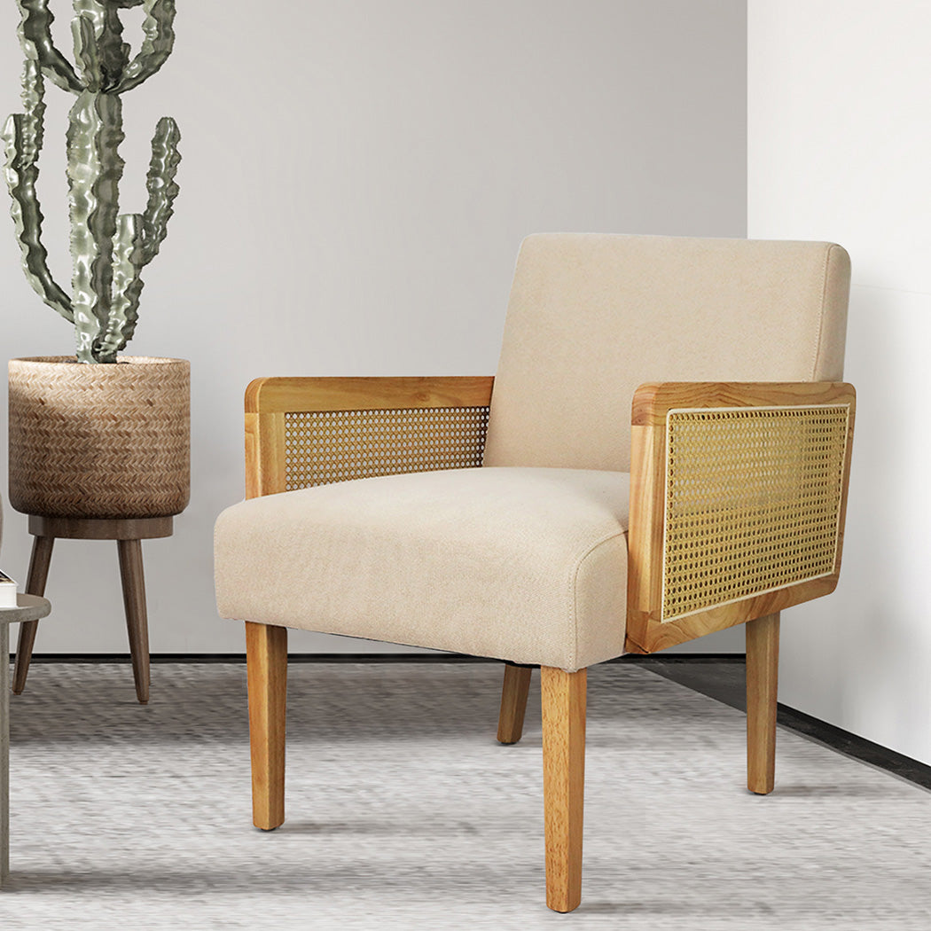 Levede Rattan Lounge Armchair-1910112347935084551