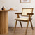 Levede 1x Walnut Wicker Armchair Dining Chair-1910113298267901958