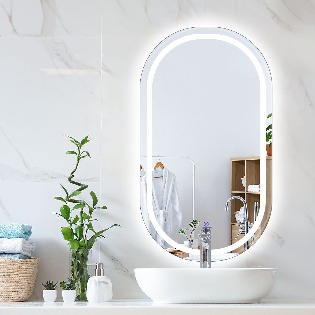 EMITTO LED Wall Mirror Oval Anti-fog 60x100cm-1910112985343463431
