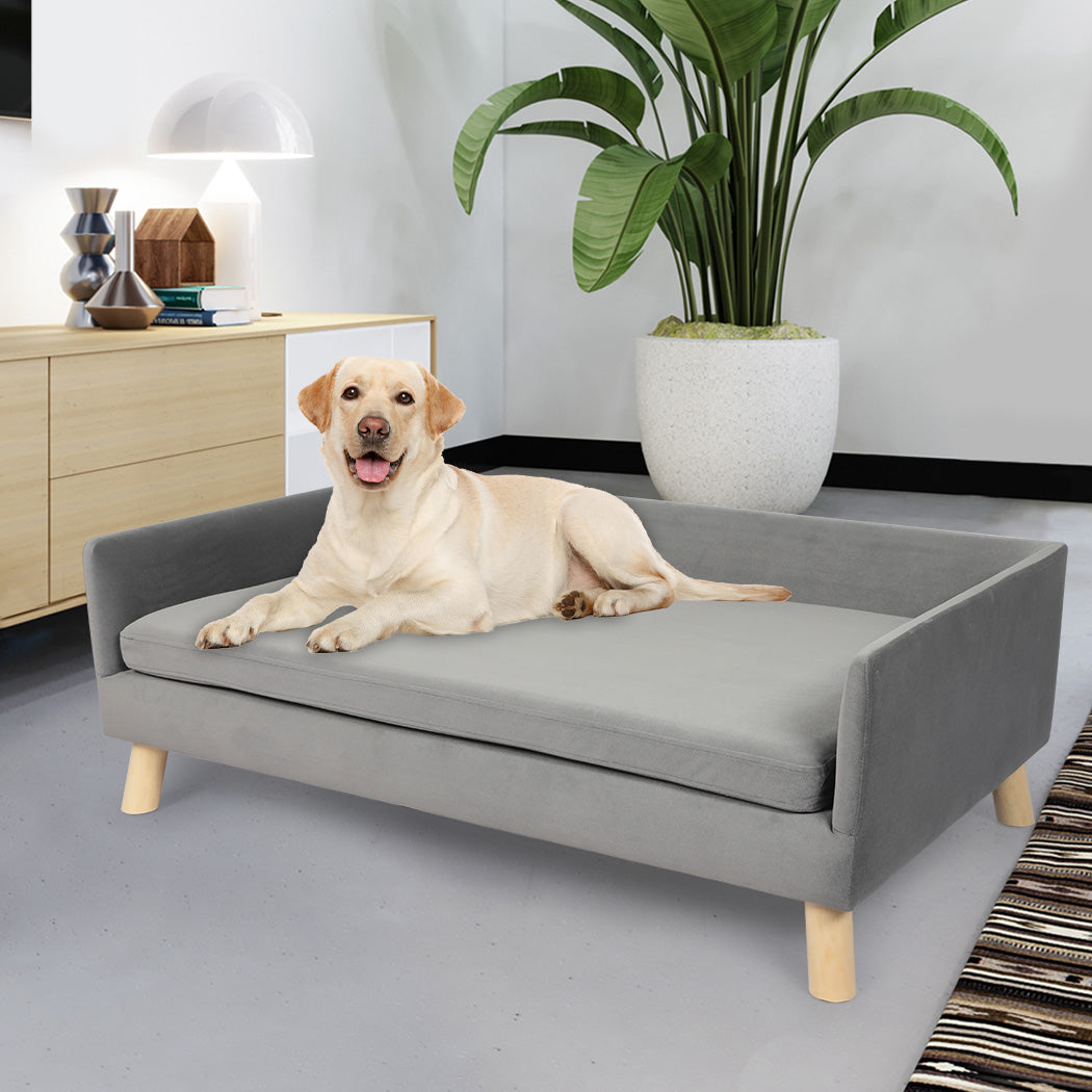 PaWz Pet Sofa Bed Dog Warm Soft Lounge Grey-1954802551803219975