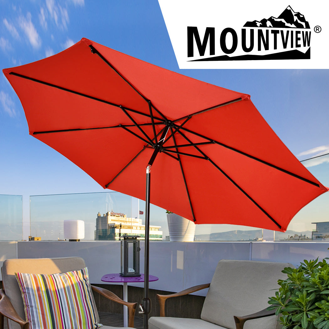 Mountview Outdoor Patio Aluminum Tiltable Red-1910112603082985479