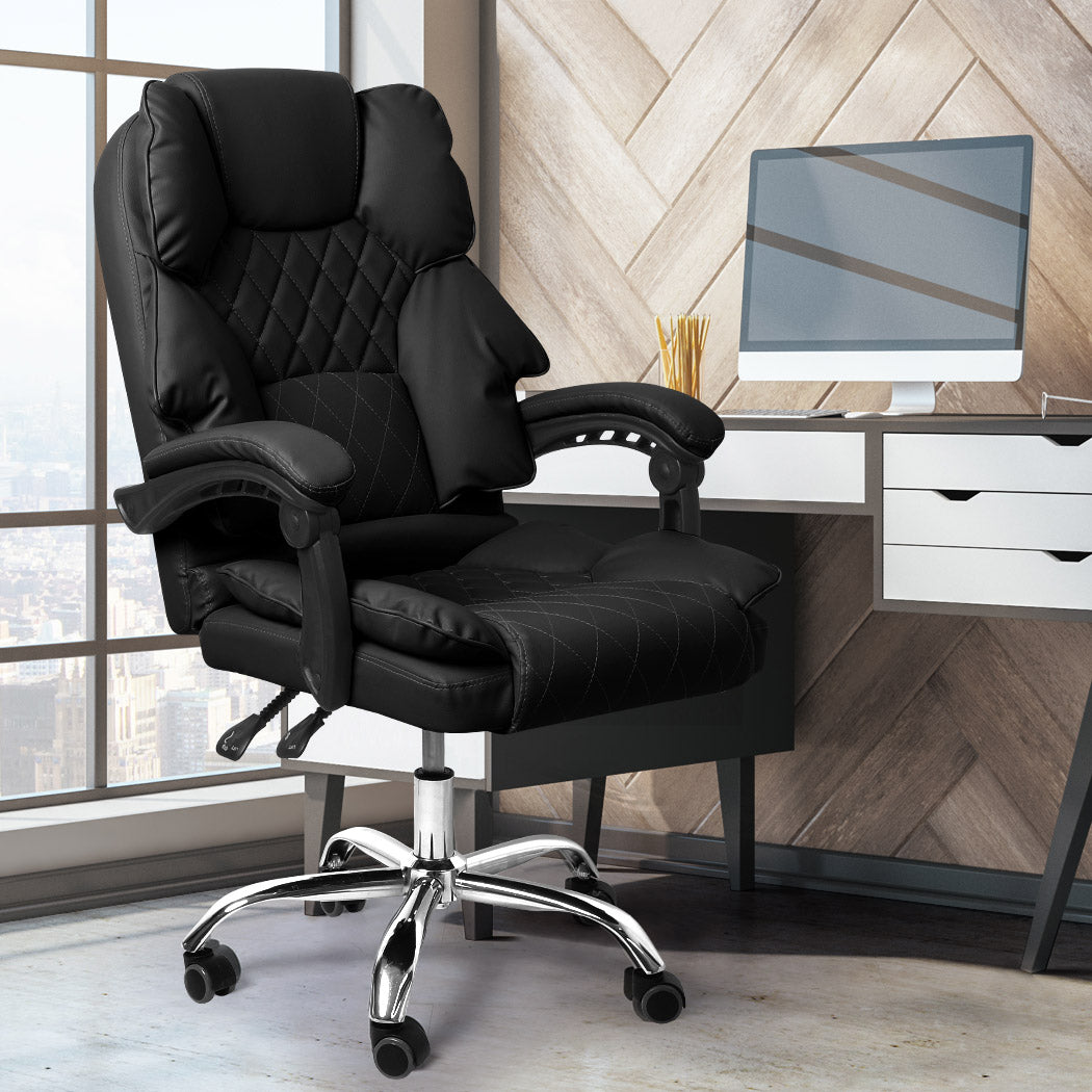 Levede Gaming Chair Office Computer Black No Footrest-1954802890694594567