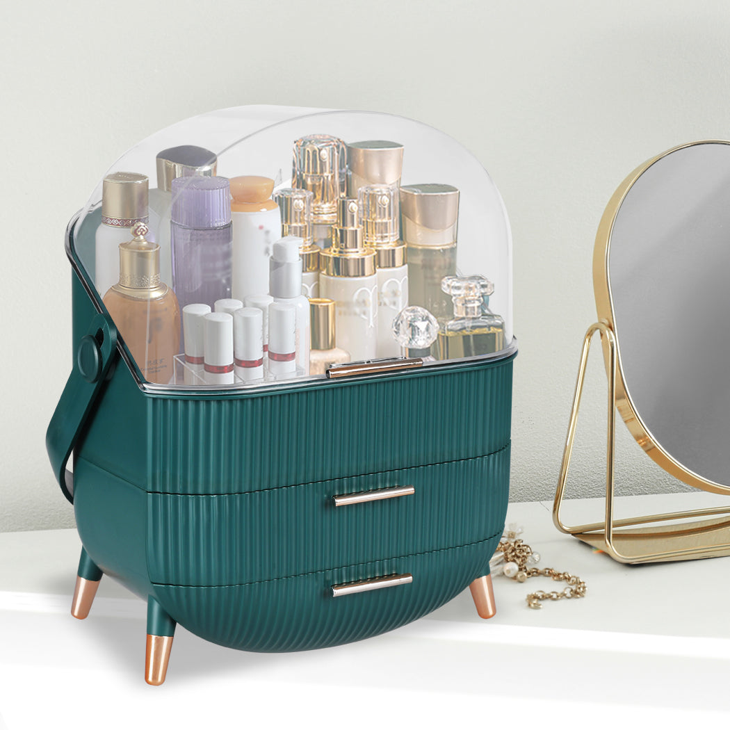 Makeup Storage Case Cosmetic Organiser Green-1954803002669928455