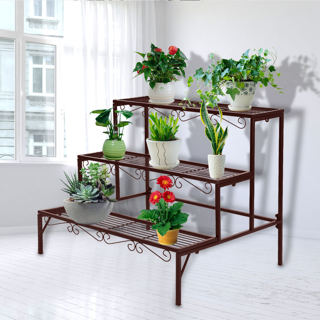 Levede Plant Stand 3 Tier Rectangle-1954802658560839687