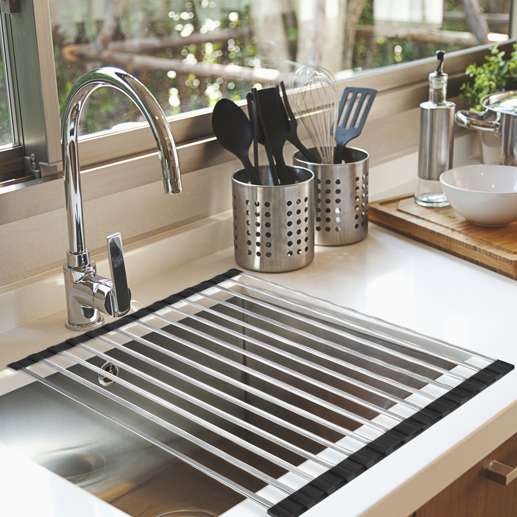 TOQUE Stainless Steel Dish Drainer Rack-1910112822239563783