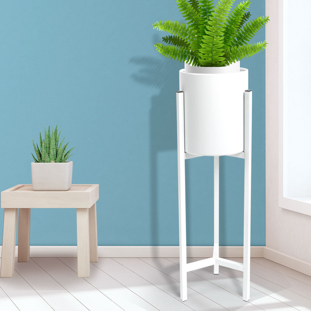 Levede Plant Stand Garden Planter Metal White Large-1910112816438841351