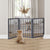 Wooden Pet Gate Dog Fence Retractable Grey 2000x 3MM-1910112967819661319