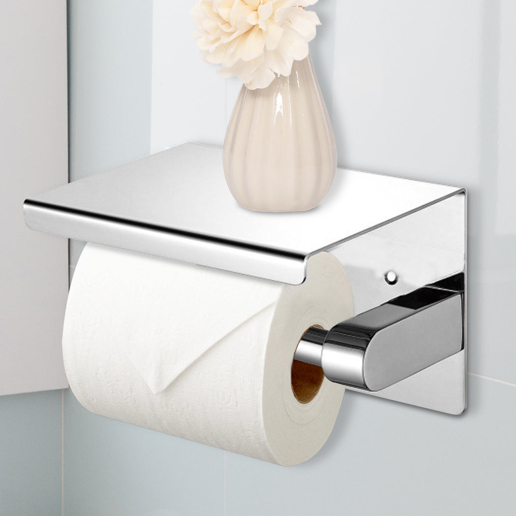 Toilet Paper Holder Roll Bath Tissue Silver-1910113085511831558