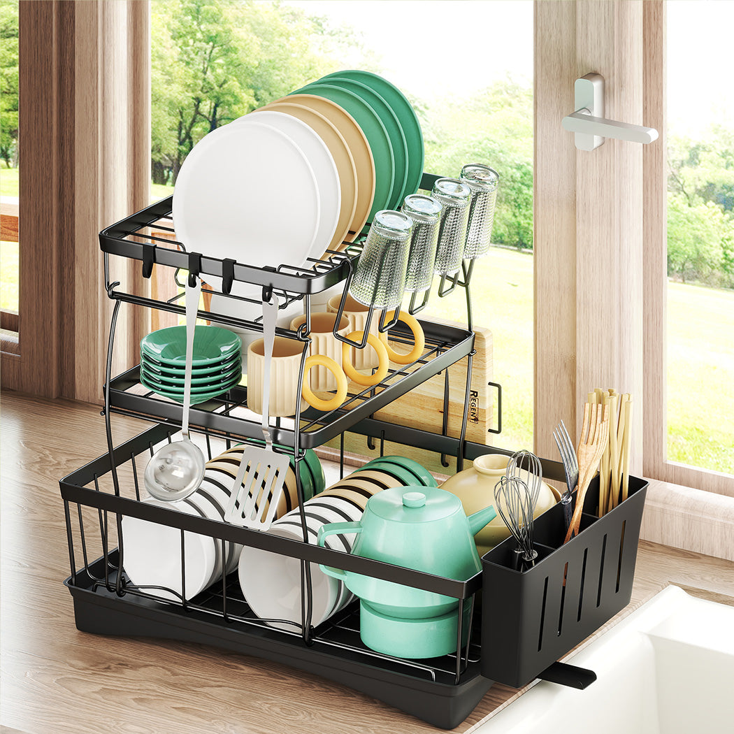 Toque Dish Drying Rack Plate Drainer Cup Holder-1973193546307604487