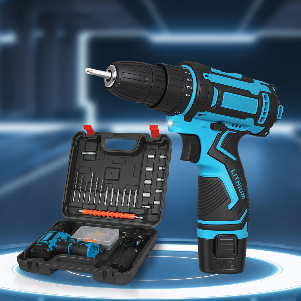 Traderight 12V Cordless Drill Kit 2.0Ah with 74pcs Set-1973194188094836743