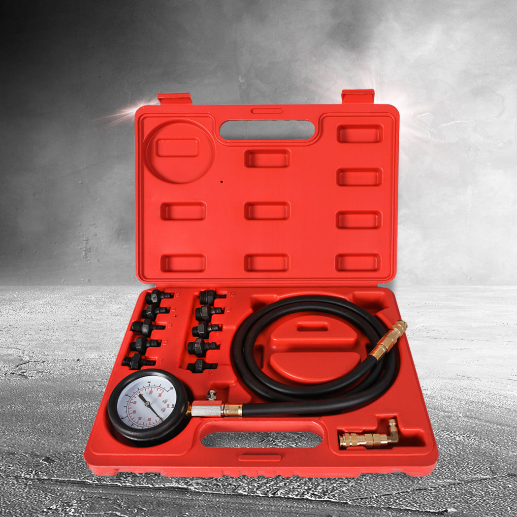 Oil Pressure Tester Kit Engine Gauge Red-1910113250389921799
