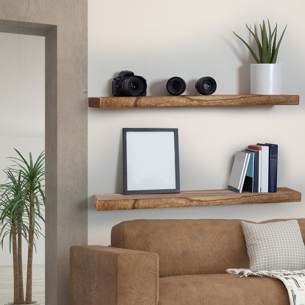 Levede 2 Pcs Floating Shelves Wall Mounted Medium-1954802947275755527