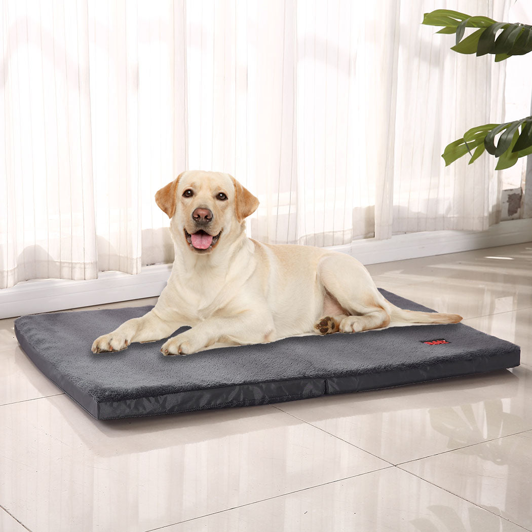 PaWz Pet Bed Foldable Dog Puppy Beds Grey X-Large-1910113142449508359