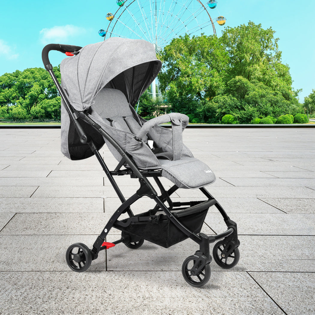 BoPeep Baby Stroller Travel Pram Push Grey-1919892903786844167