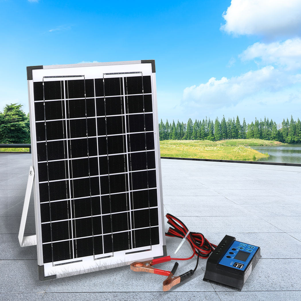 12V 10W Solar Panel Kit Mono Caravan-1954802612285083654