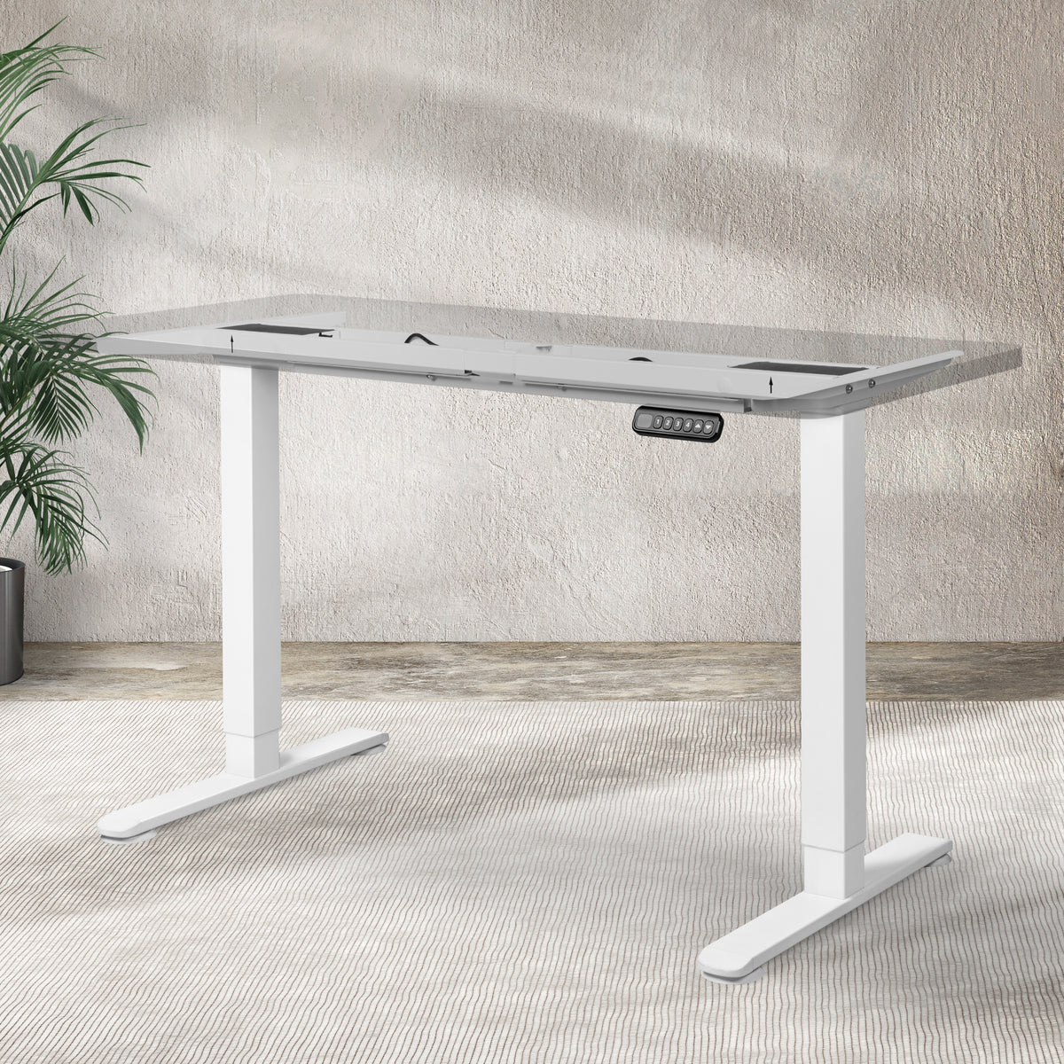 Levede Motorised Standing Desk Frame White Dual Motor-1919892877002018822