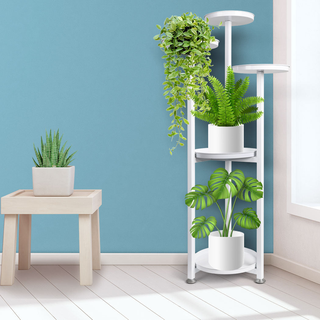 Levede Plant Stand Outdoor Indoor Flower White Large-1919892859163643910