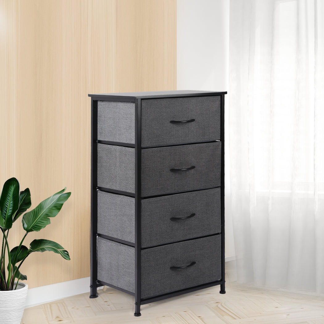 Levede Storage Cabinet Tower Chest Dark Grey-1954802983199969287