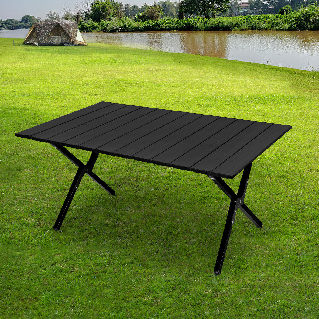 Levede Folding Camping Table Portable Black-1954802883719467015