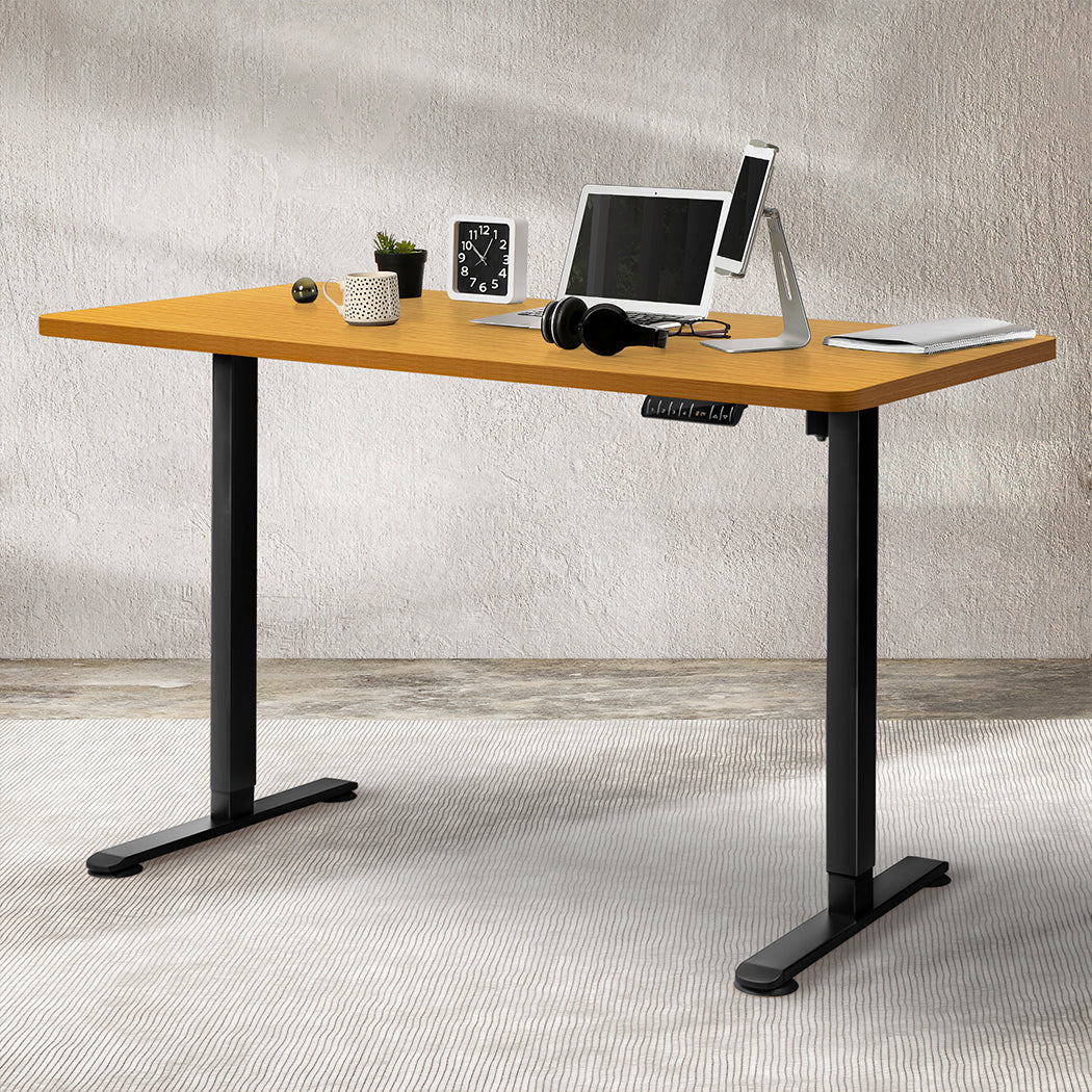 Levede Motorised Standing Desk Adjustable 140cm Natural 1000x 1MM-1954803020944510983