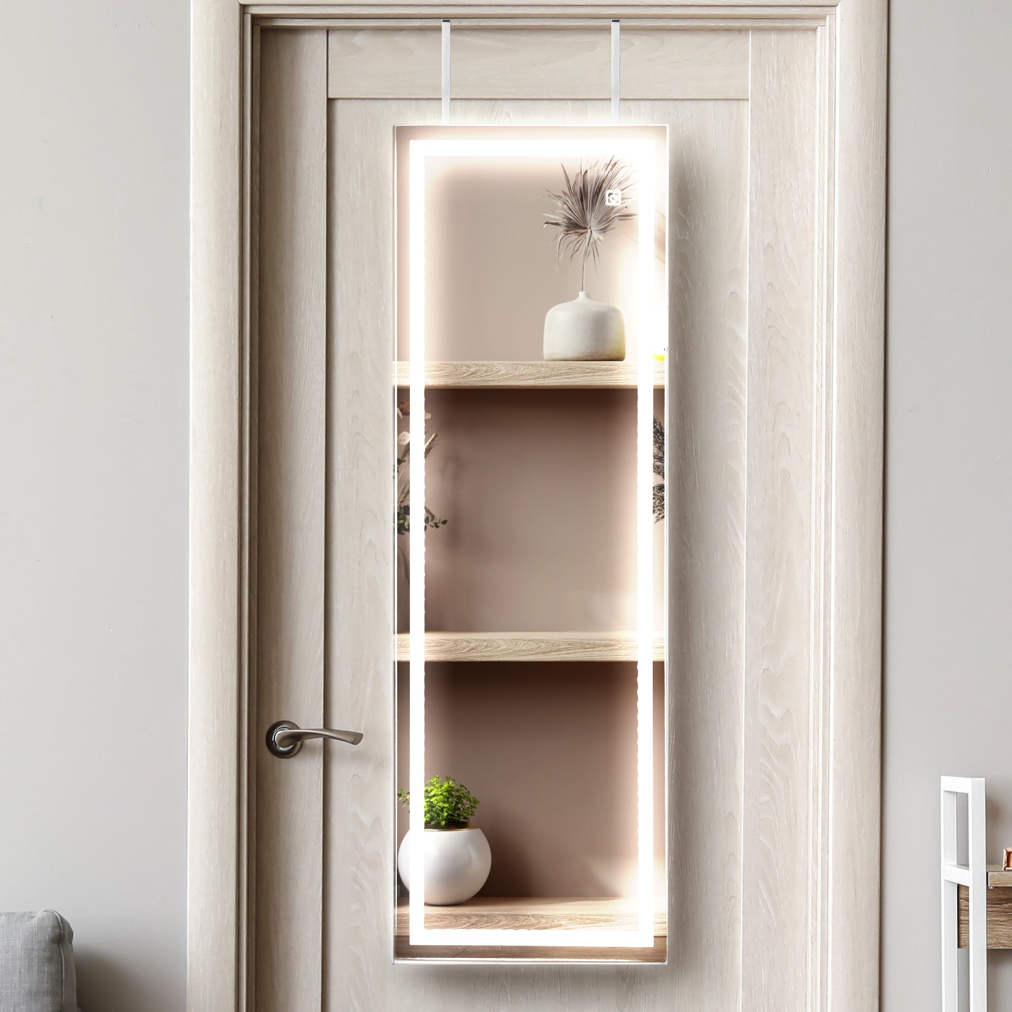 Levede Mirror Jewellery Cabinet Touch-1954802757403807750
