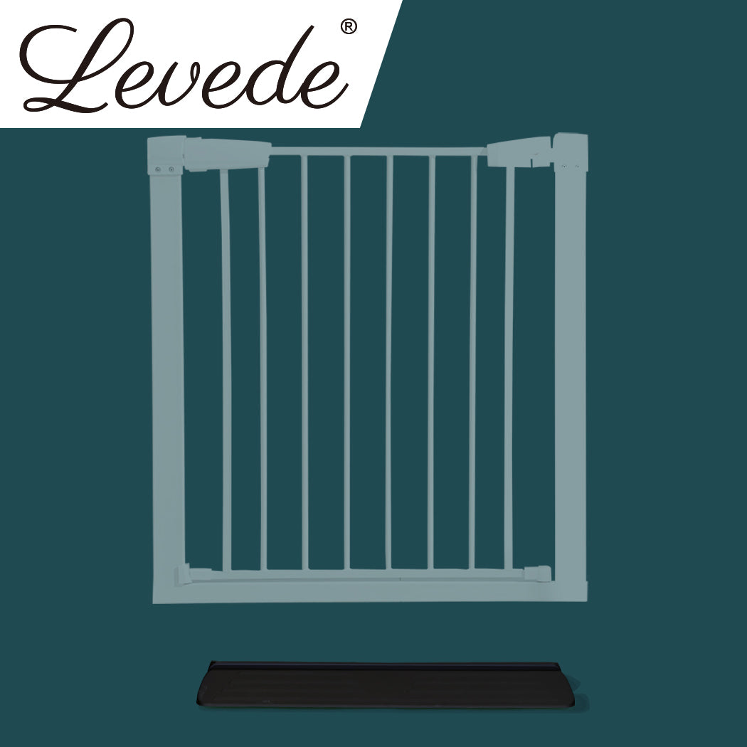 Levede Baby Safety Gate Adjustable Pet Black Ramp-1910113188549103623
