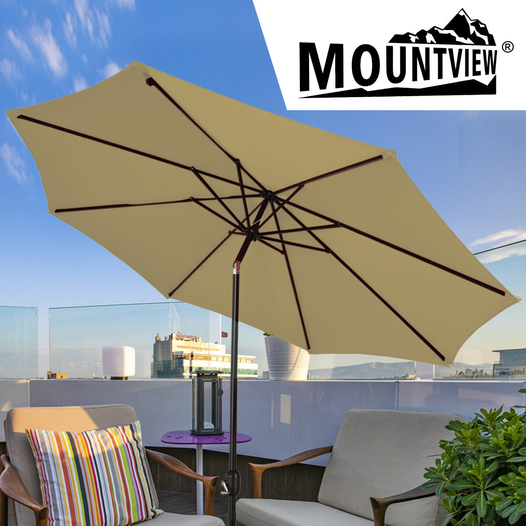 Mountview Outdoor Patio Aluminum Tiltable Tan-1910112603296894983