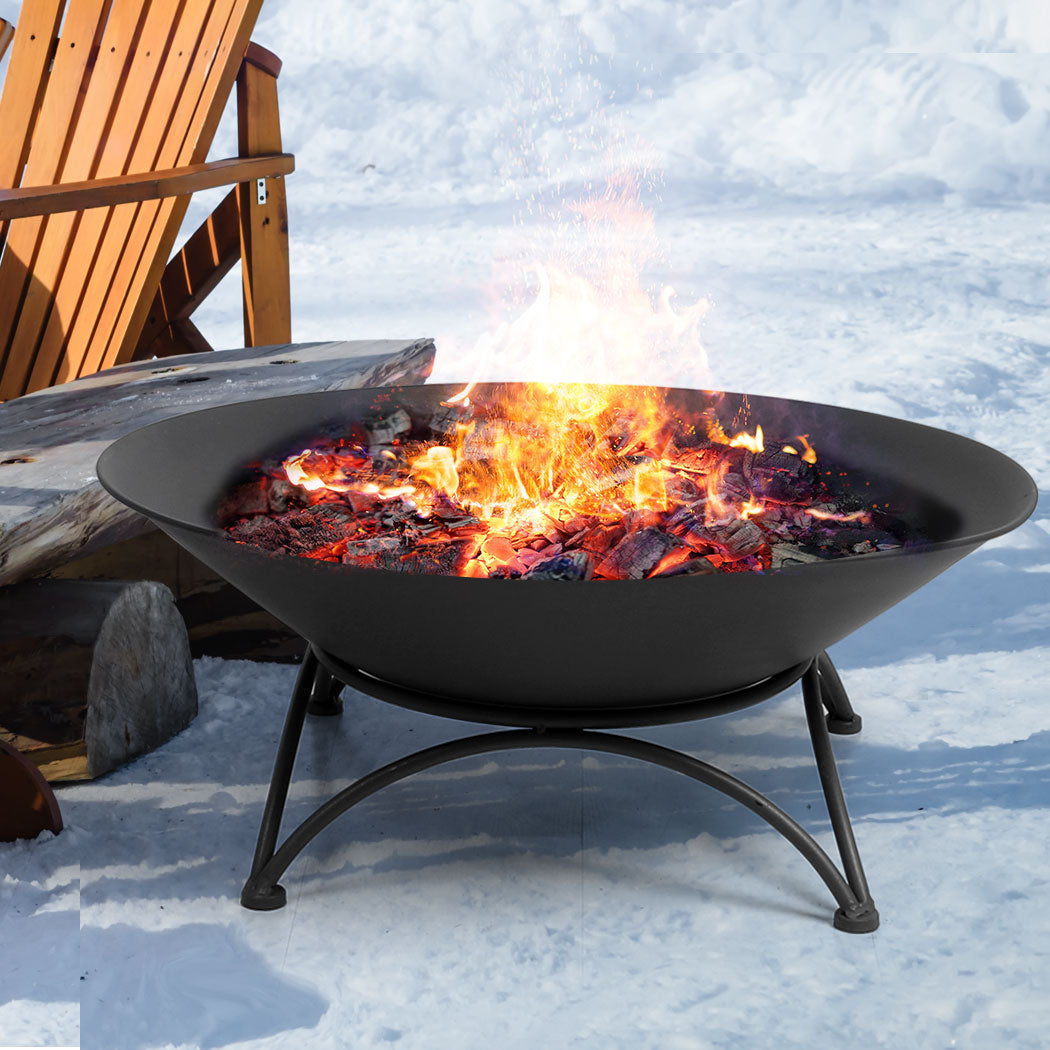 Moyasu 2IN1 Fire Pit Bowl Firepit Garden Black-1910112944331558919