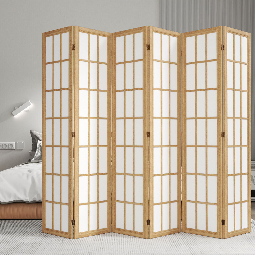 Levede 6 Panel Room Divider 170cm Freestanding Screen-1973193605787029511