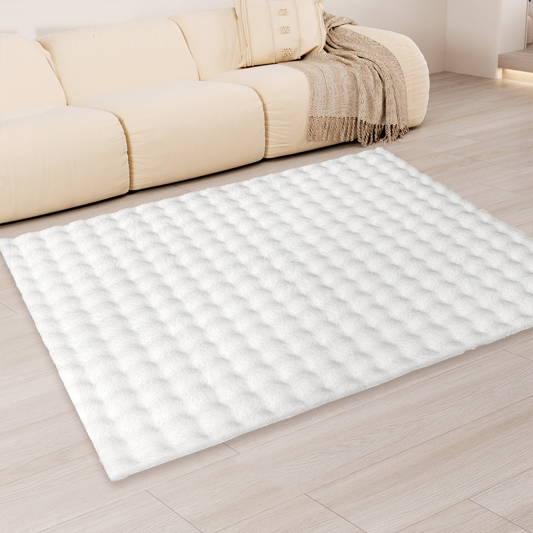 Marlow Floor Rug Carpet Fluffy Faux Rabbit Fur 80x120CM-1954802472350519303