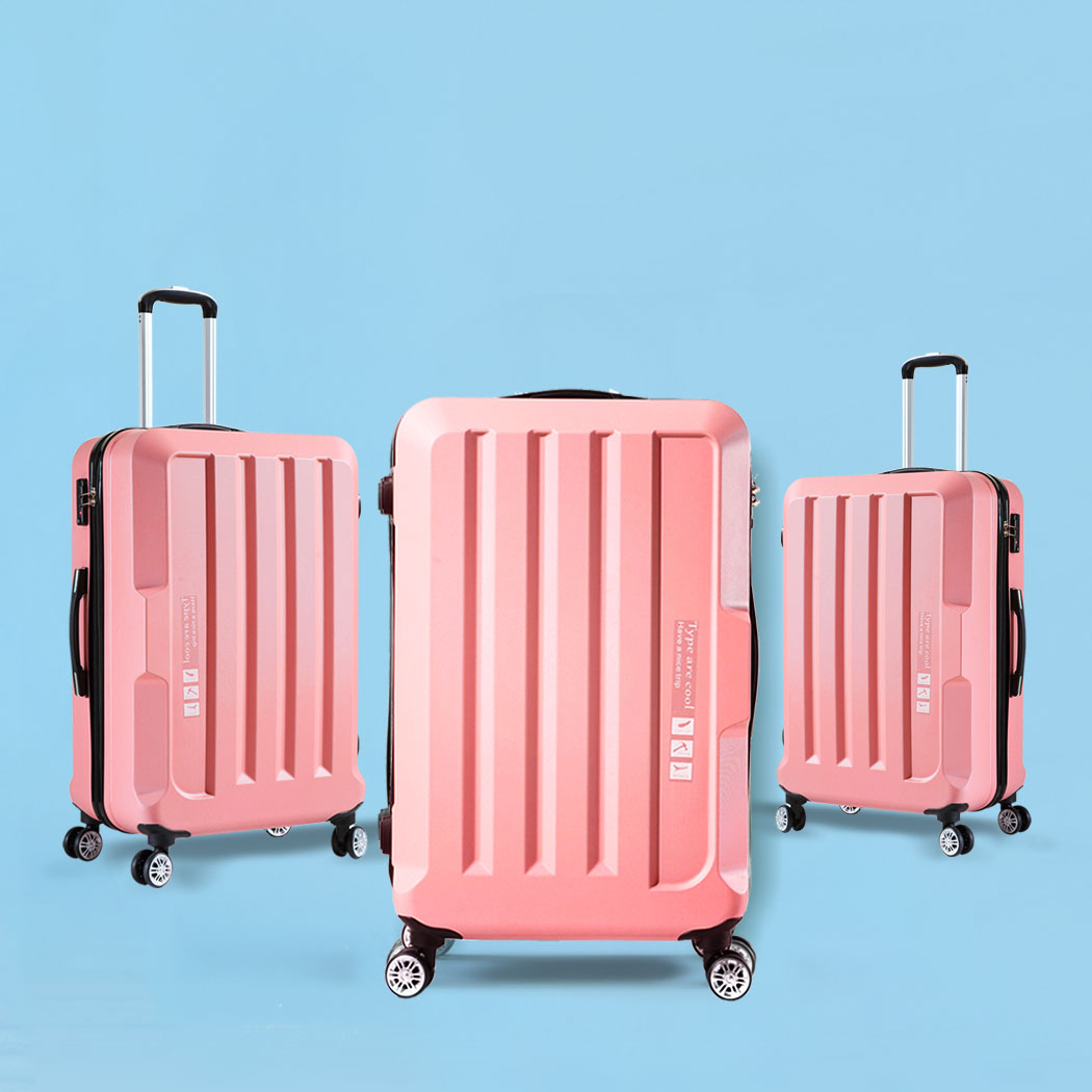 Slimbridge 20"24"28" 3PC Luggage Sets Rose Gold-1954802804543590407