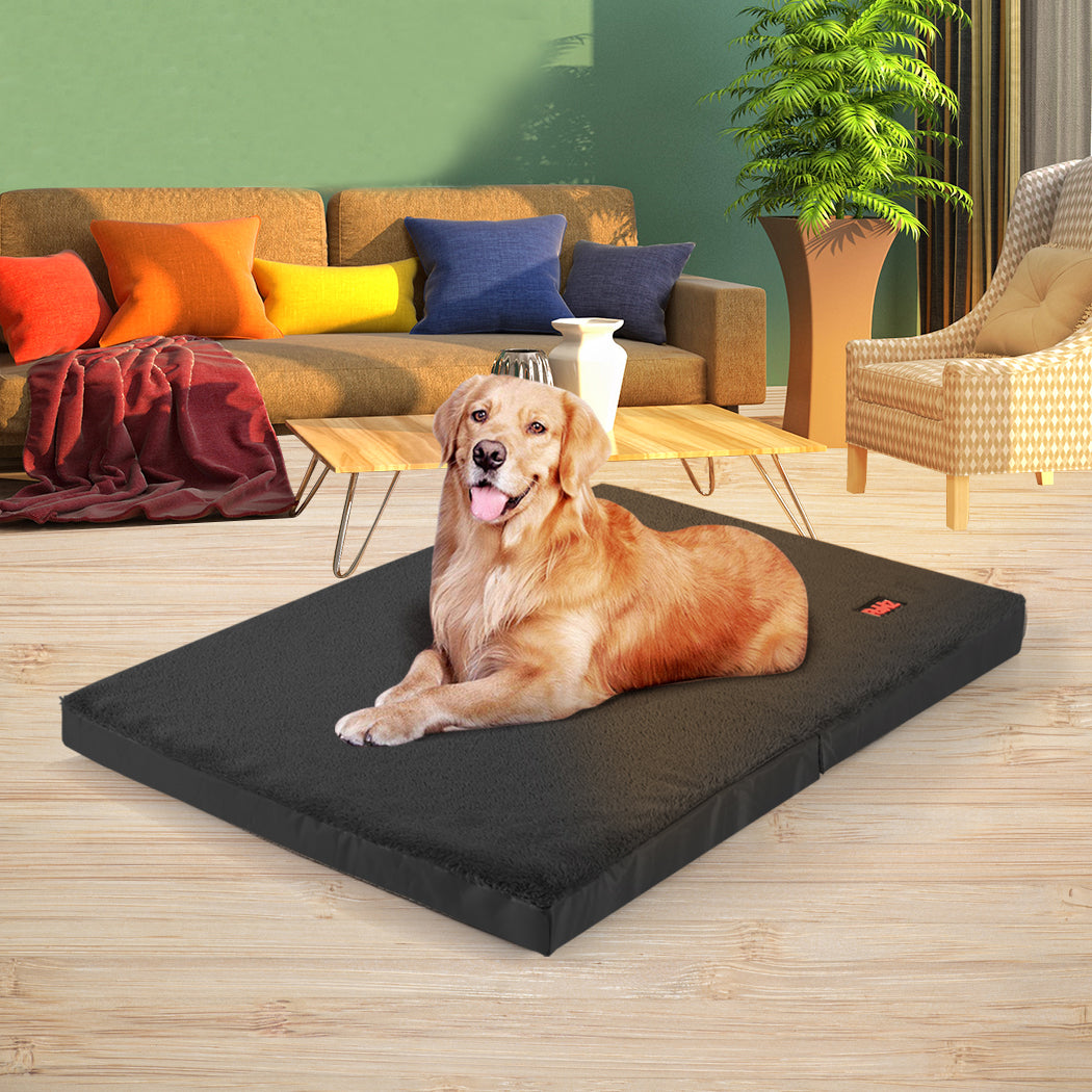 PaWz Pet Bed Foldable Dog Puppy Beds Black Large-1954802757810655239