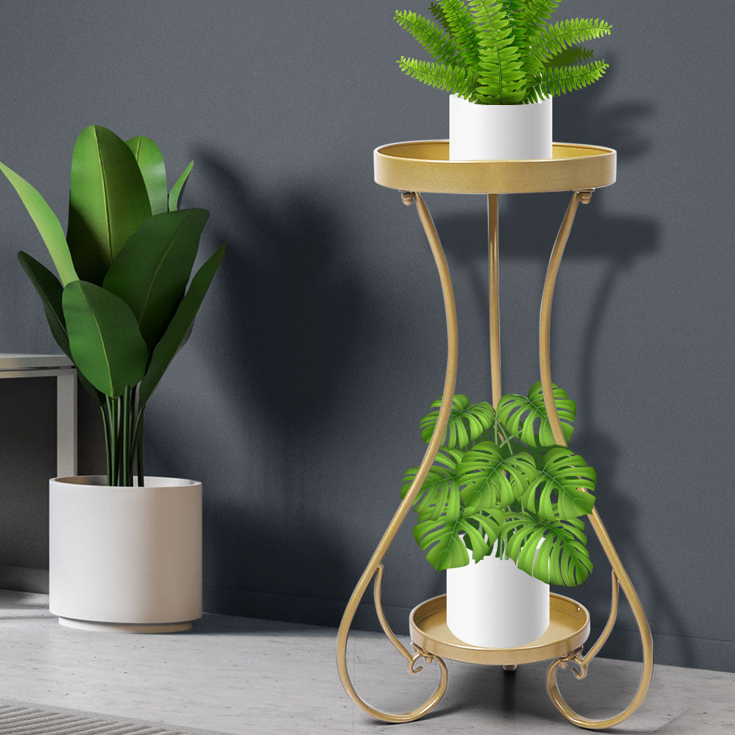 Levede Plant Stand 2 Tiers Outdoor Indoor Large-1910112298584903687