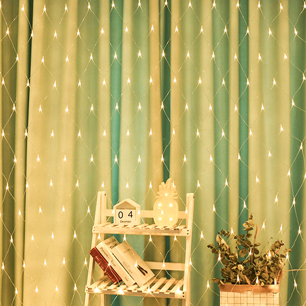 320LED Fairy Lights Net Mesh Curtain Cool white-1954802501622566919