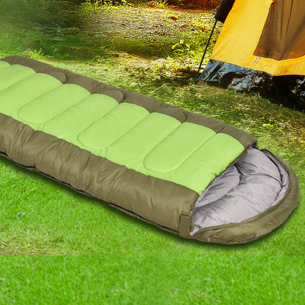 Mountview Sleeping Bag Outdoor Camping Green-1954802650017042439