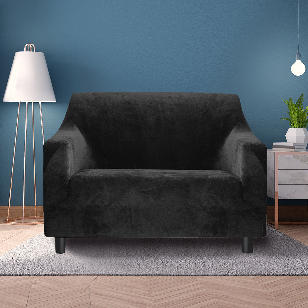 Marlow Sofa Covers 1 Seater High Stretch Black-1954802700419993607