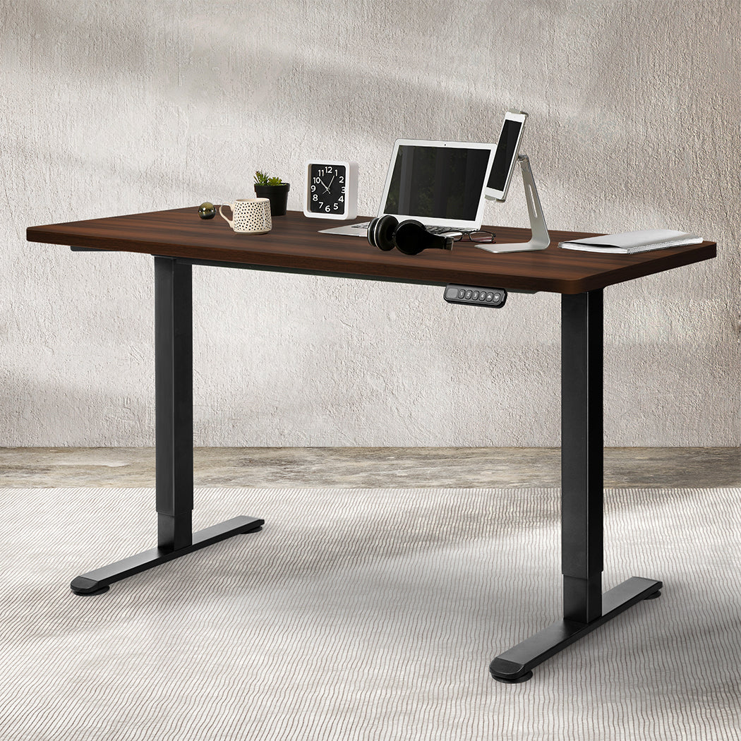 Levede Motorised Standing Desk Adjustable 140cm Walnut 1000x 1MM-1954803019489087495