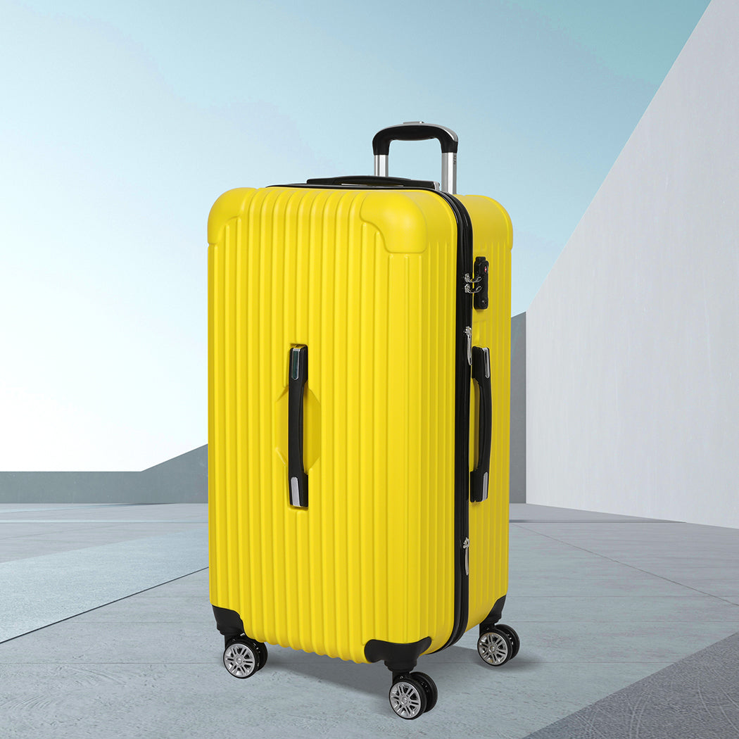 Slimbridge 28"Trunk Luggage Travel Suitcase Yellow 28 inch-1910112843395633159