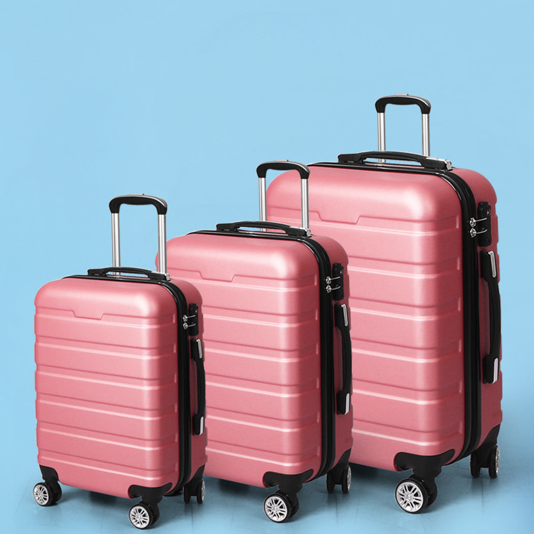 Slimbridge 3PC Luggage sets Suitcase Rose Gold-1954802818032472071
