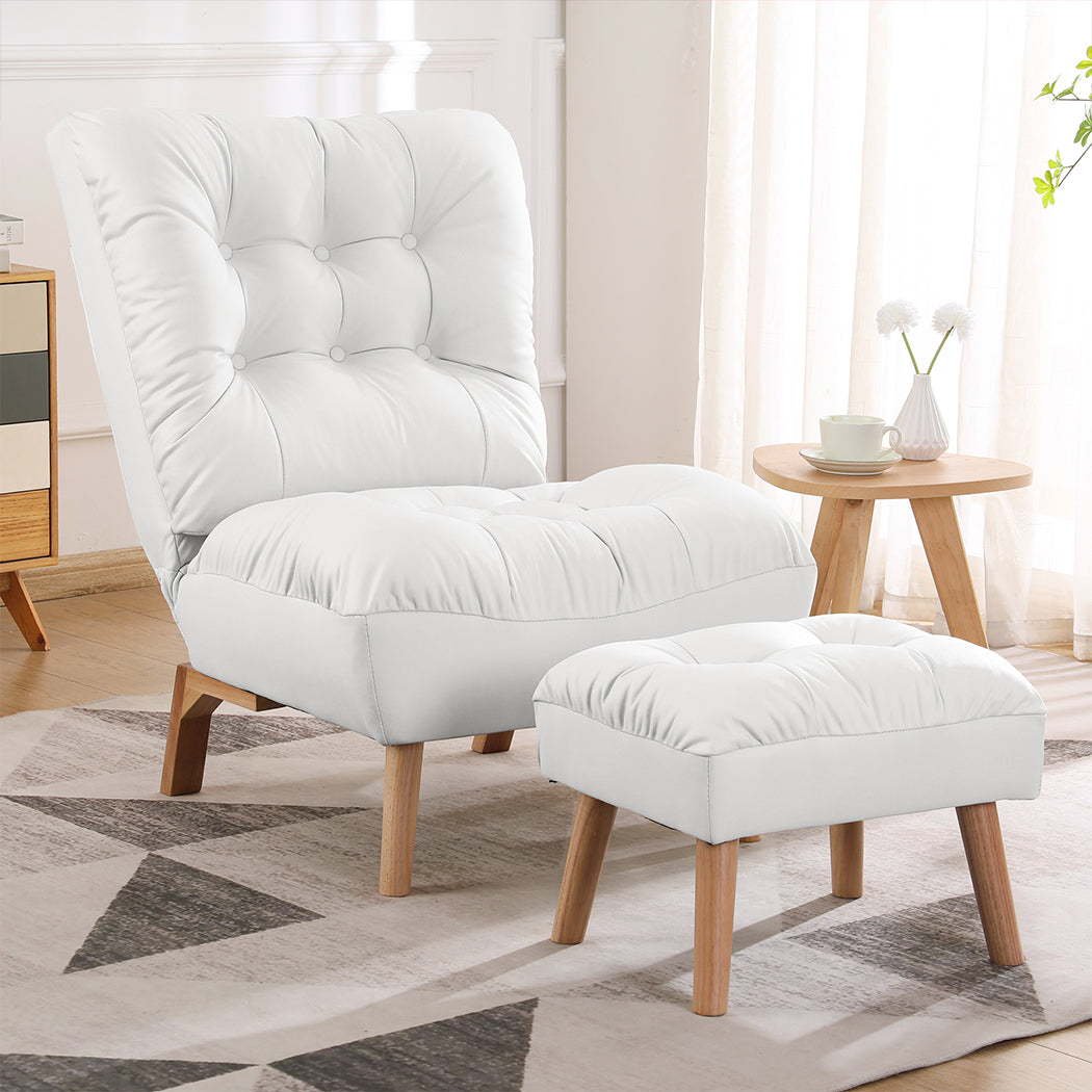 Levede Sofa Ottoman Set Accent Recliner-1910113170236772359