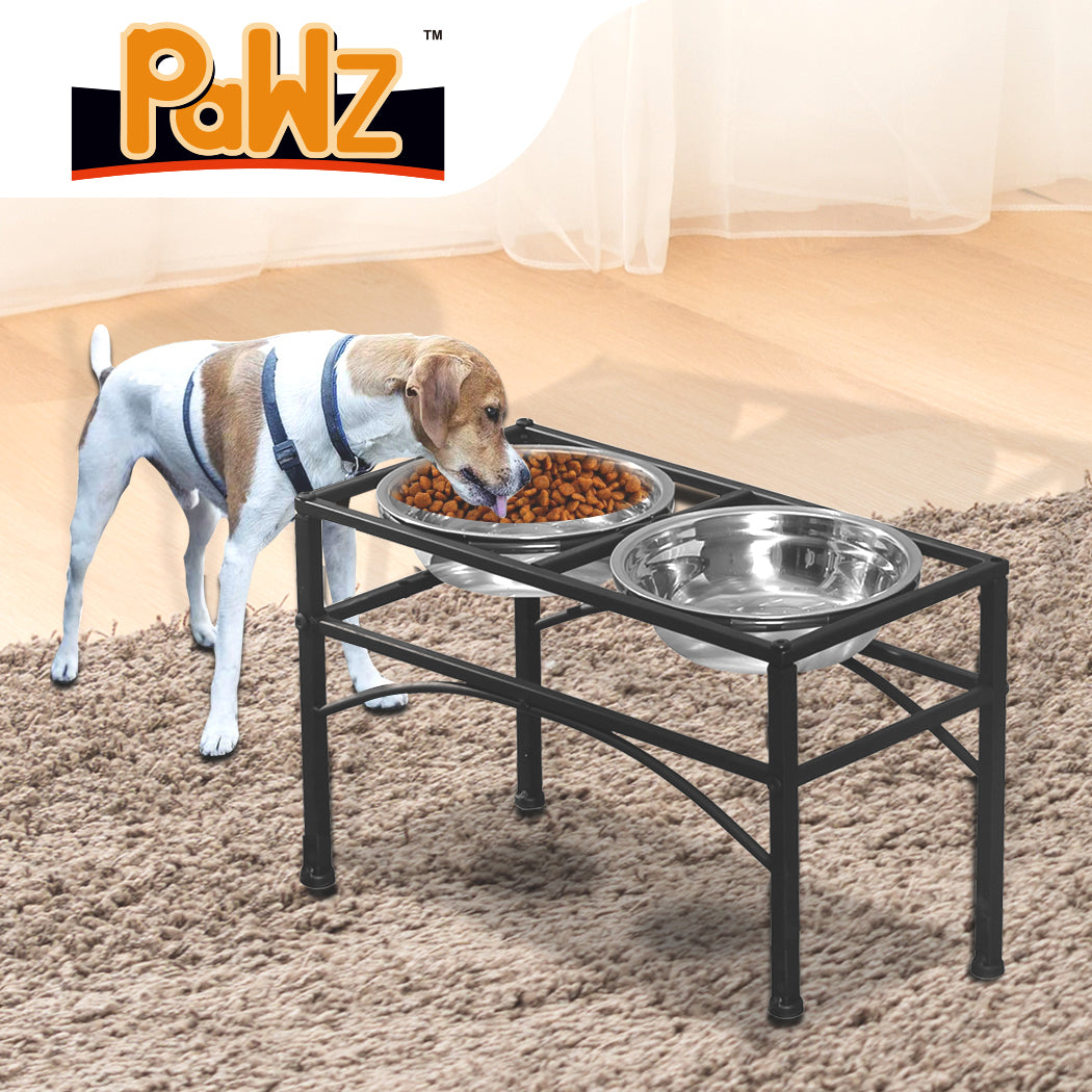 PaWz Dual Elevated Raised Pet Dog Feeder Medium-1954802765050023942