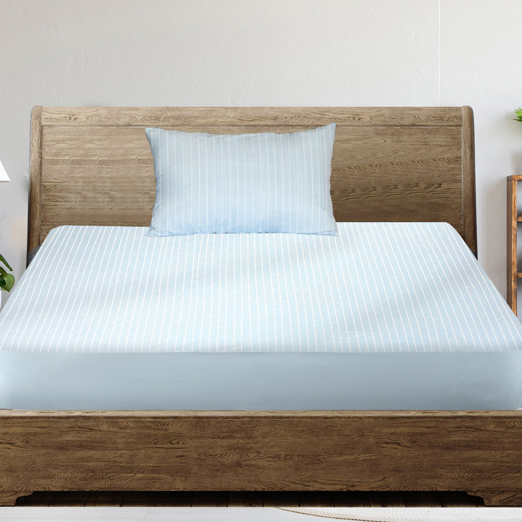 Dreamz Single Mattress Protector Pillowcases Single Blue-1910112878220939271
