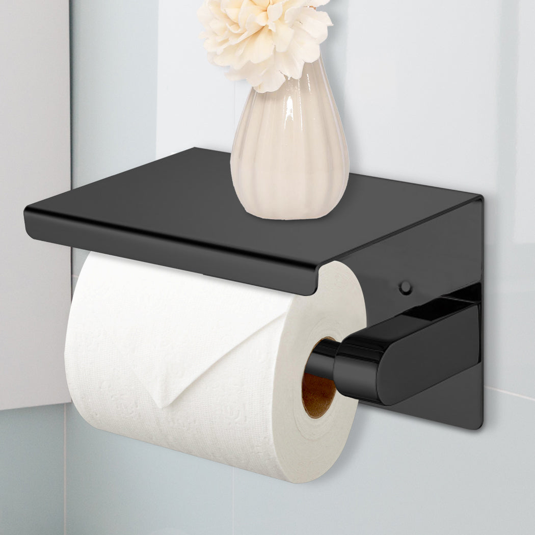 Toilet Paper Holder Roll Bath Tissue Black-1910113085692186630