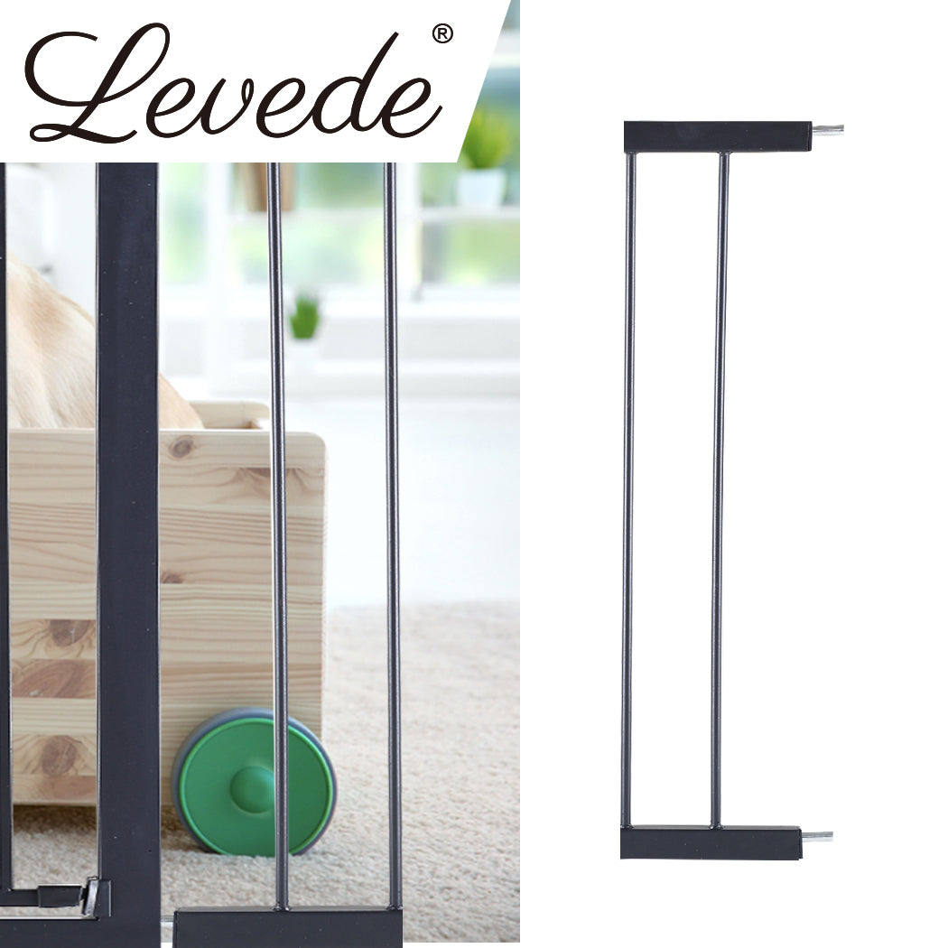Levede Baby Safety Gate Adjustable Pet Black 10cm Extension-1954802907408896007