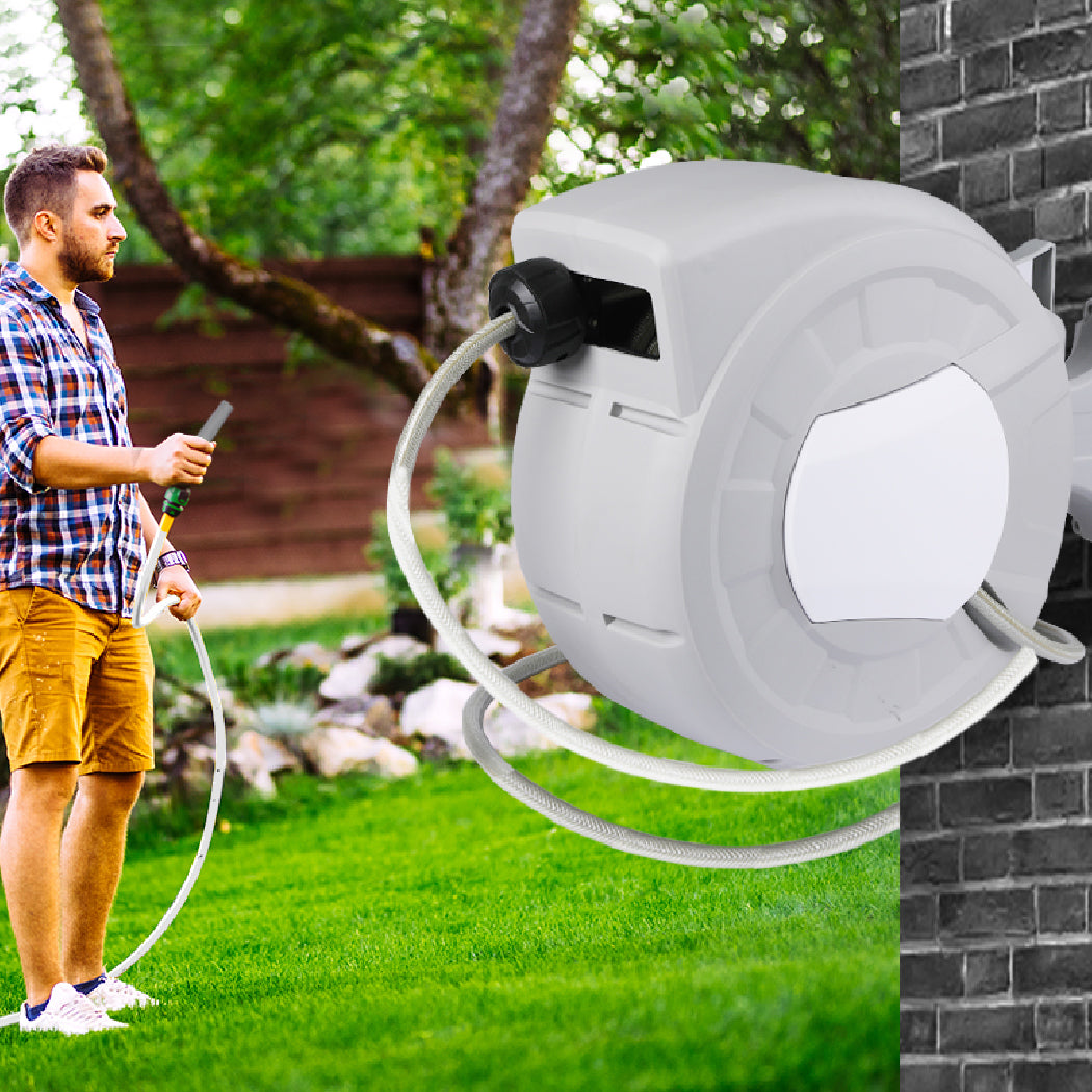 Hose Reel Retractable Water Garden Storage 20M-1919892887991095303